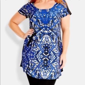 City Chic mixed Media Tunic